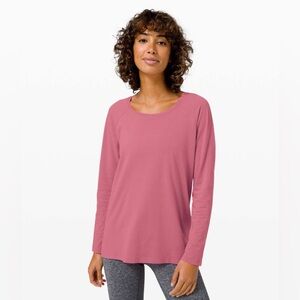 Lululemon Emerald Long Sleeve Cherry Tint Size 10